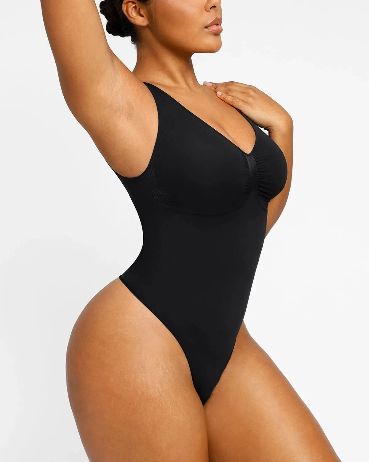 2.0 V-Neck Thong Bodysuit