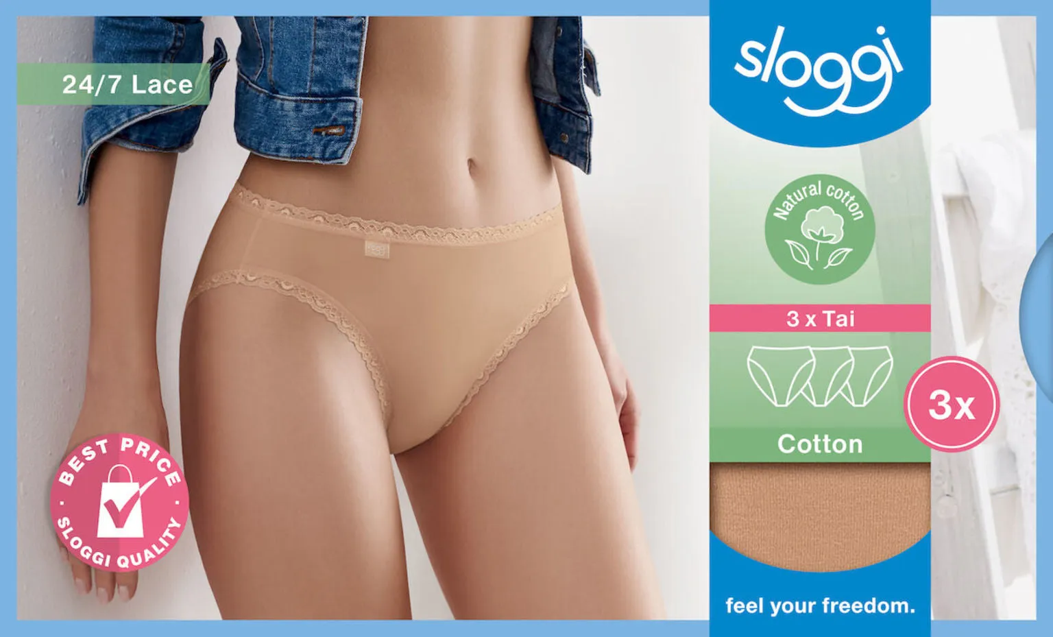 24/7 Cotton Lace Tai (3 Pack)
