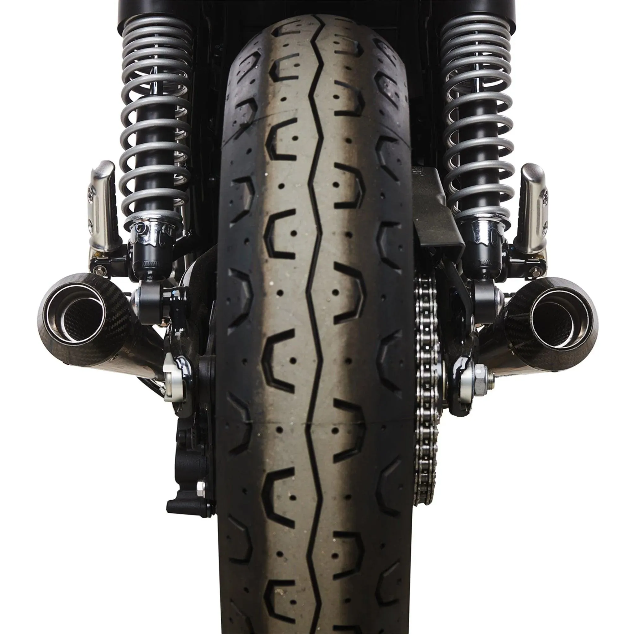 3.5 Predator Carbon Slip-On Exhaust for Triumph Thruxton R & RS / Speed Twin 1200 | Brushed