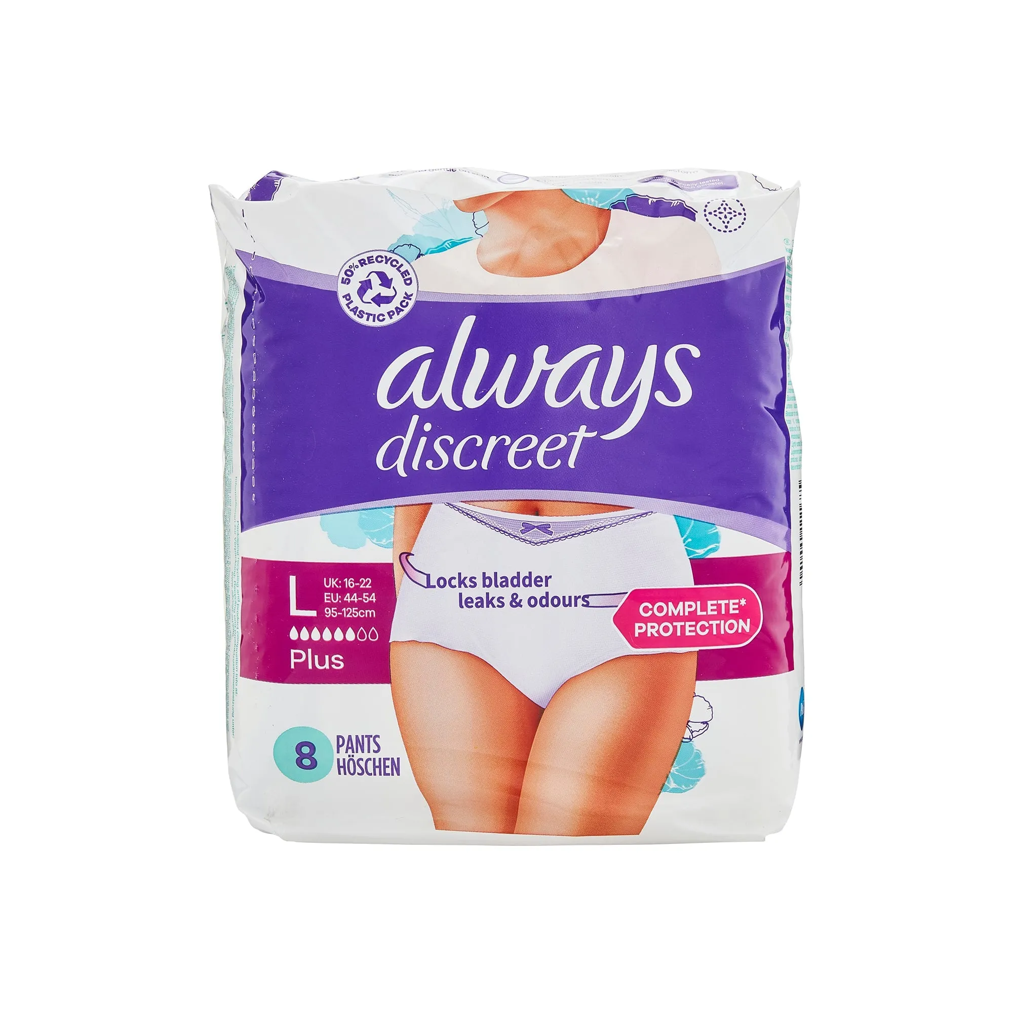 ALWAYS DISCREET Pants L Plus 8pk