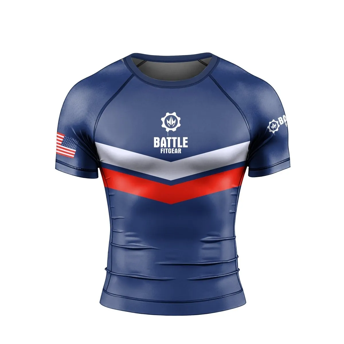 American Flag Short Sleeve Rash Guard