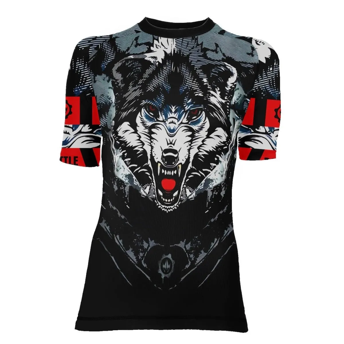 Angry Wolf Women's Short Sleeve Rash Guard