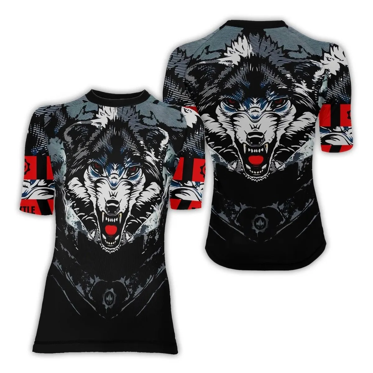 Angry Wolf Women's Short Sleeve Rash Guard
