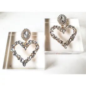 Ariana Jeweled Heart Earrings