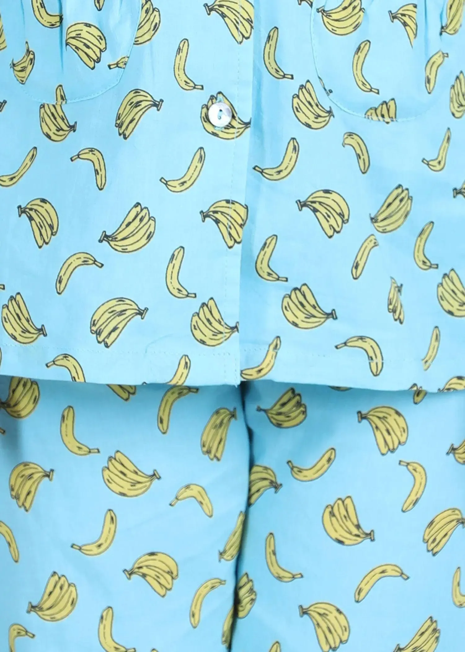Banana Blue Full Sleeves Cotton Nighsuit Girl (1-12 Years)