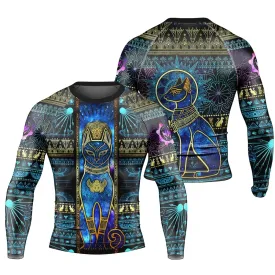Bastet Galaxy Men's Long Sleeve Rash Guard