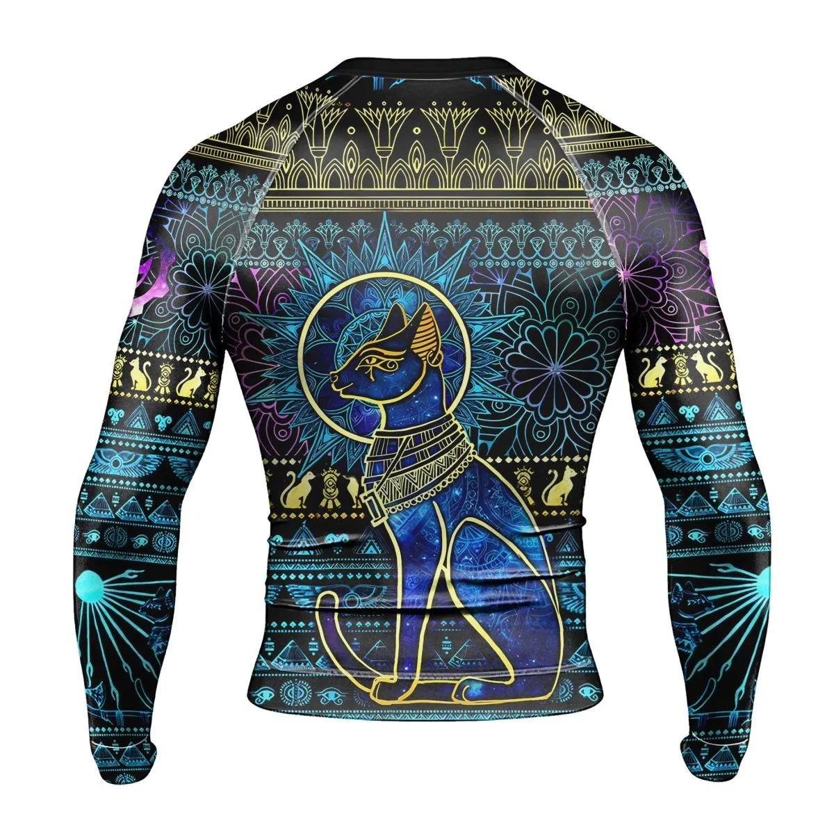 Bastet Galaxy Men's Long Sleeve Rash Guard
