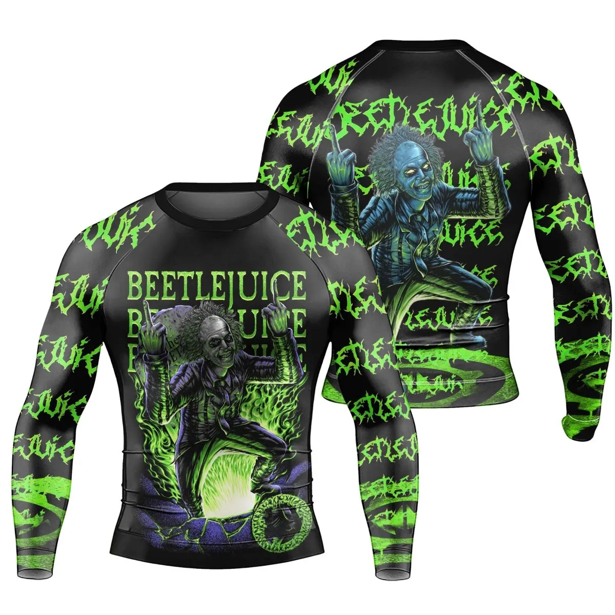 Beetlejuice Is Back Men's Long Sleeve Rash Guard