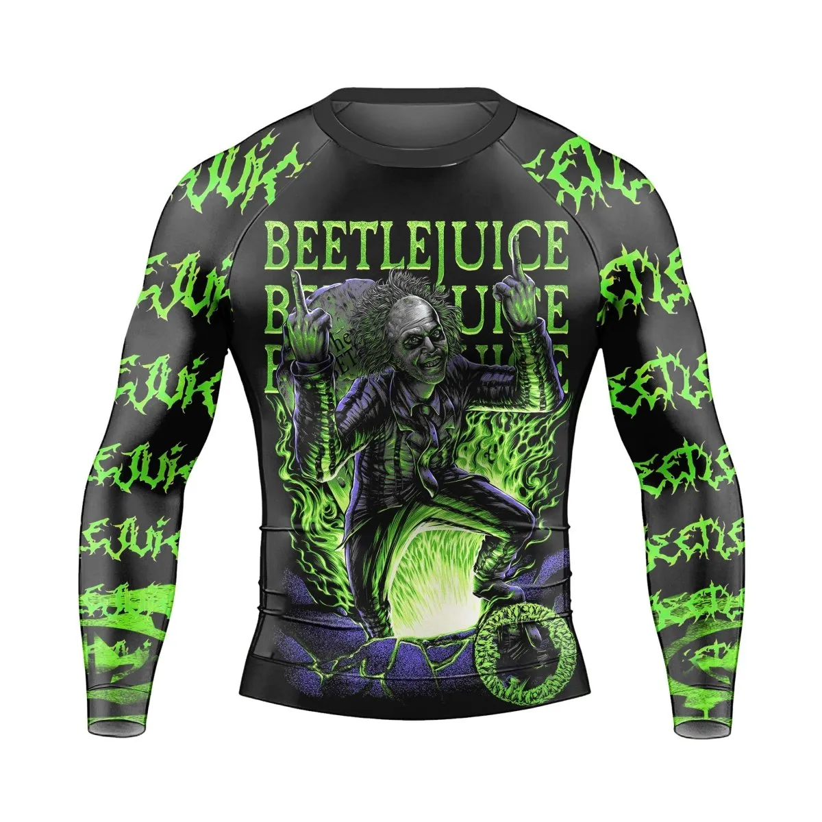 Beetlejuice Is Back Men's Long Sleeve Rash Guard