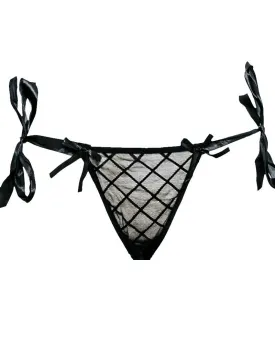 Black Net See Through Panty - Bikini Type Underwear
