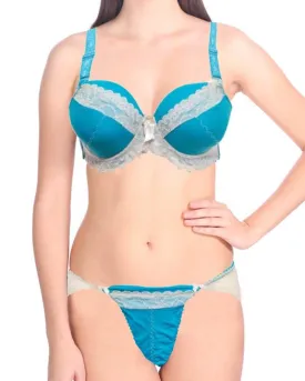 Bridal Firozi K25001 Double Padded Bra Panty Set - By Kailanni