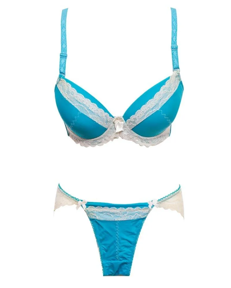 Bridal Firozi K25001 Double Padded Bra Panty Set - By Kailanni