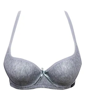 Bridal Foam Bra 005 Grey - Single Padded,Under Wired Bra - Qi Fia Er