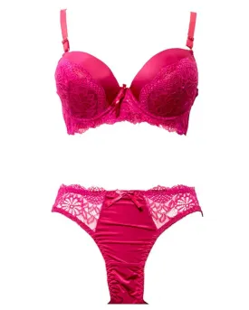 Bridal Pushup Plus Size Bra Panty Sets - Single Padded Underwired Bra Panty Sets - BS1006