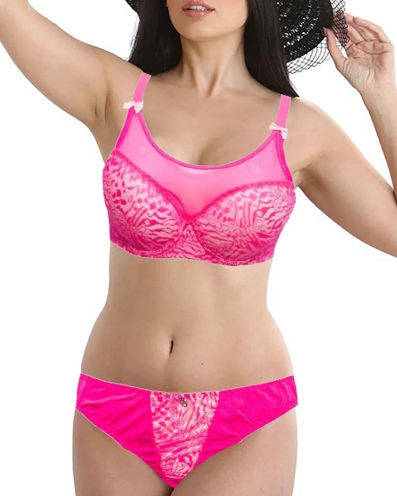 Bridal Skin & Pink L801601 Single Padded Bra Panty Set - By Senselle