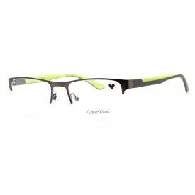 Calvin Klein Men's Eyeglasses - Half Rim Satin Gunmetal Metal Frame | CK21304 008