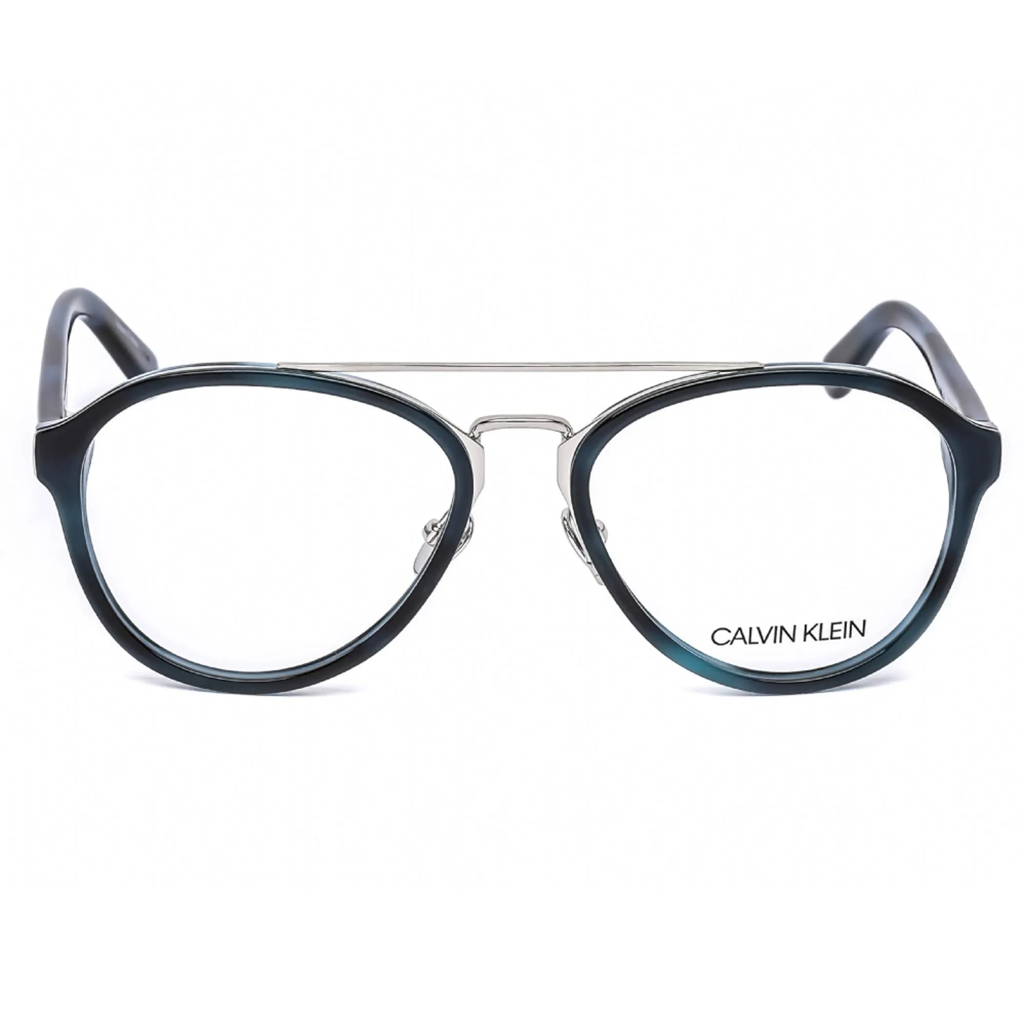Calvin Klein Men's Eyeglasses - Navy Havana Aviator Acetate Full Rim | CK18511 412
