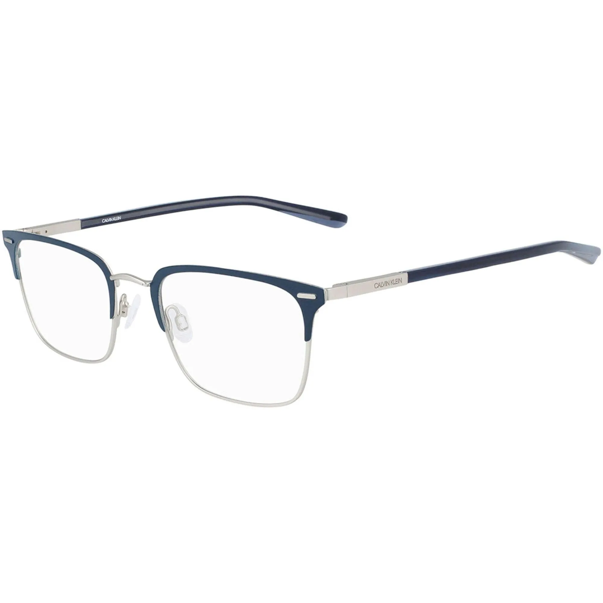 Calvin Klein Unisex Eyeglasses - Blue Metal Square Frame | CALVIN KLEIN CK21302 422