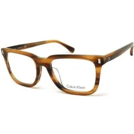 Calvin Klein Unisex Eyeglasses - Brown Horn Square Frame | CALVIN KLEIN CK5898A 260