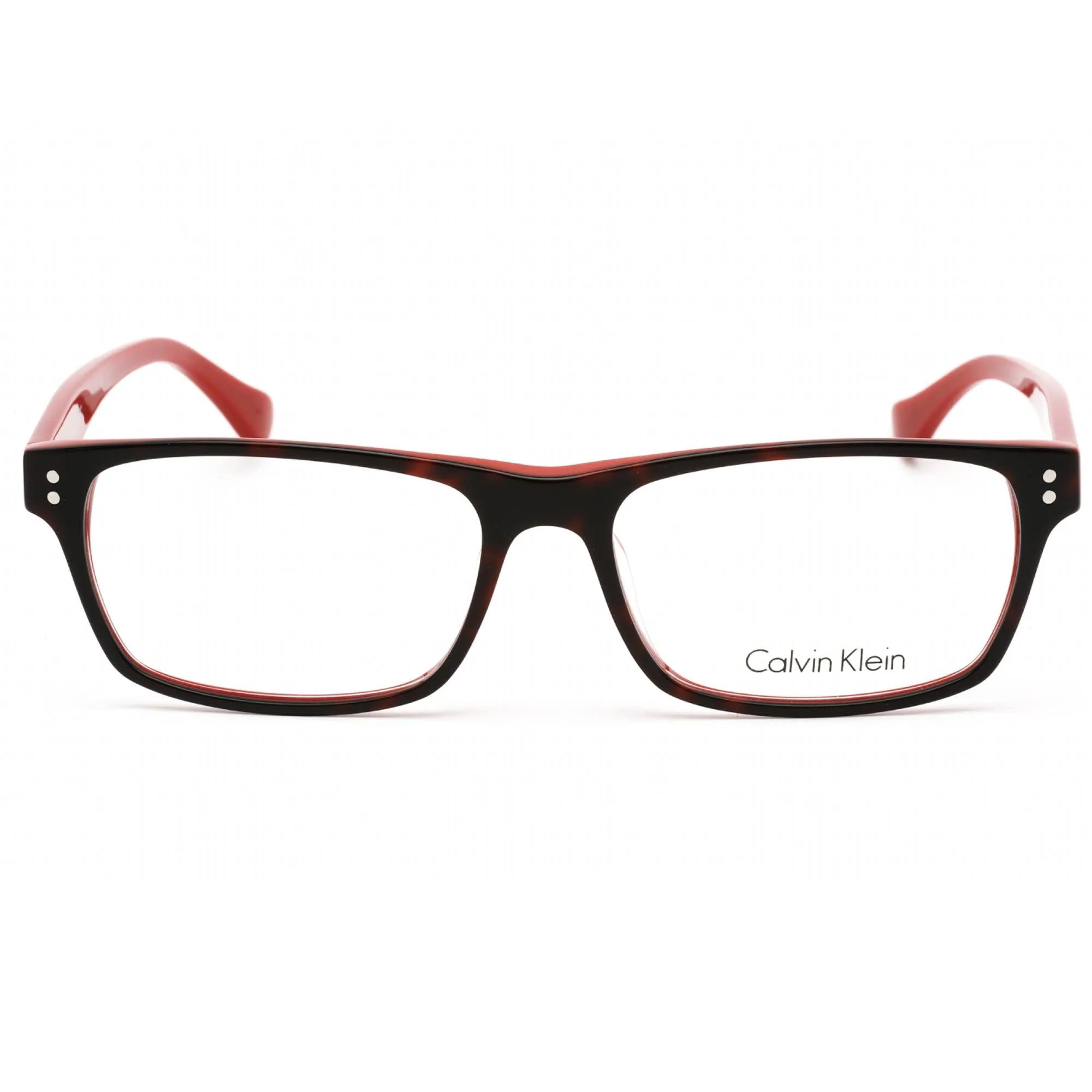 Calvin Klein Unisex Eyeglasses - Havana Red Plastic Frame Clear Lens | CK5904A 505