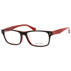Calvin Klein Unisex Eyeglasses - Havana Red Plastic Frame Clear Lens | CK5904A 505