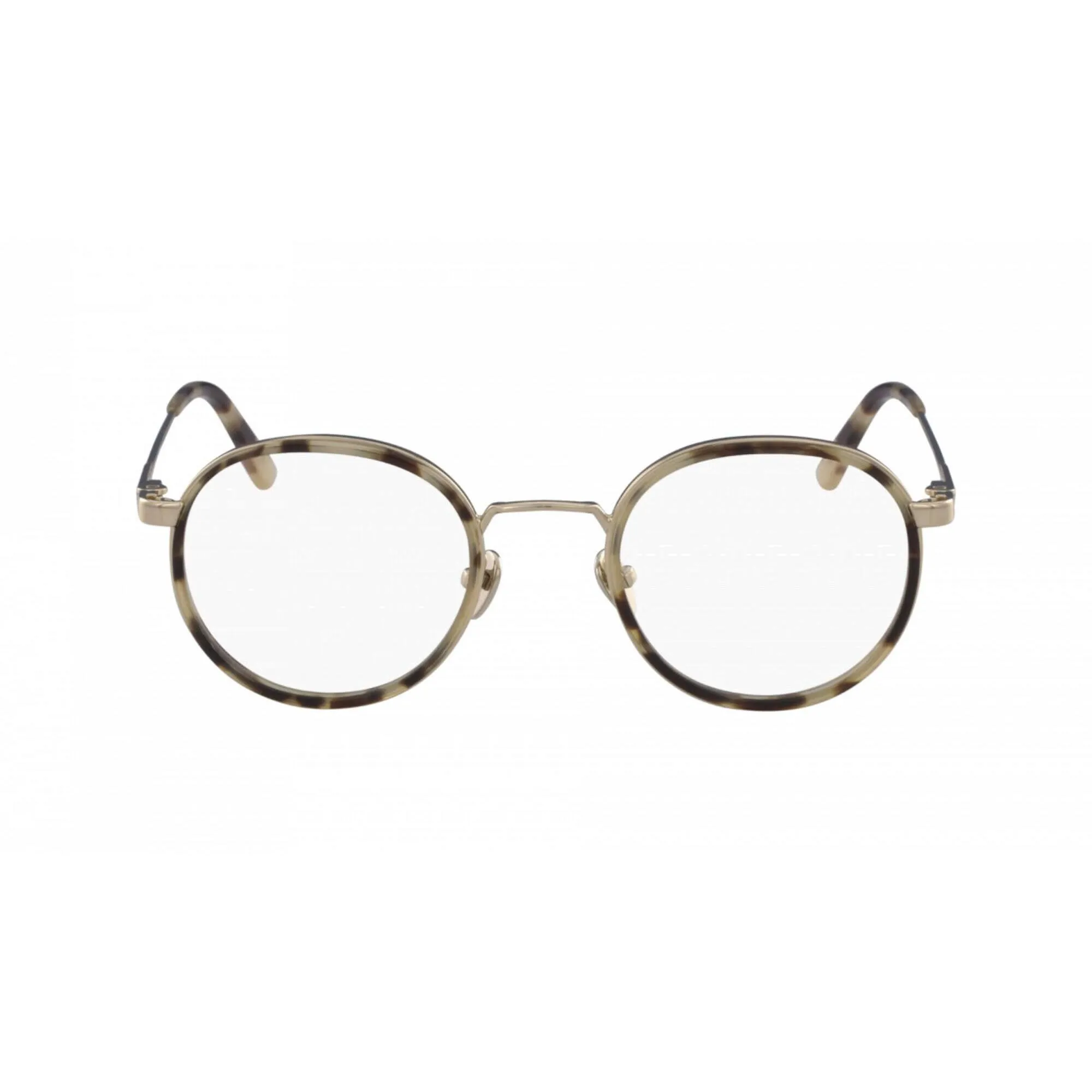 Calvin Klein Unisex Eyeglasses - Khaki Tortoise Round Frame Demo Lens | CK18107 244