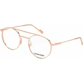 Calvin Klein Unisex Eyeglasses - Rose Gold Round Frame | CALVIN KLEIN CK21101 780