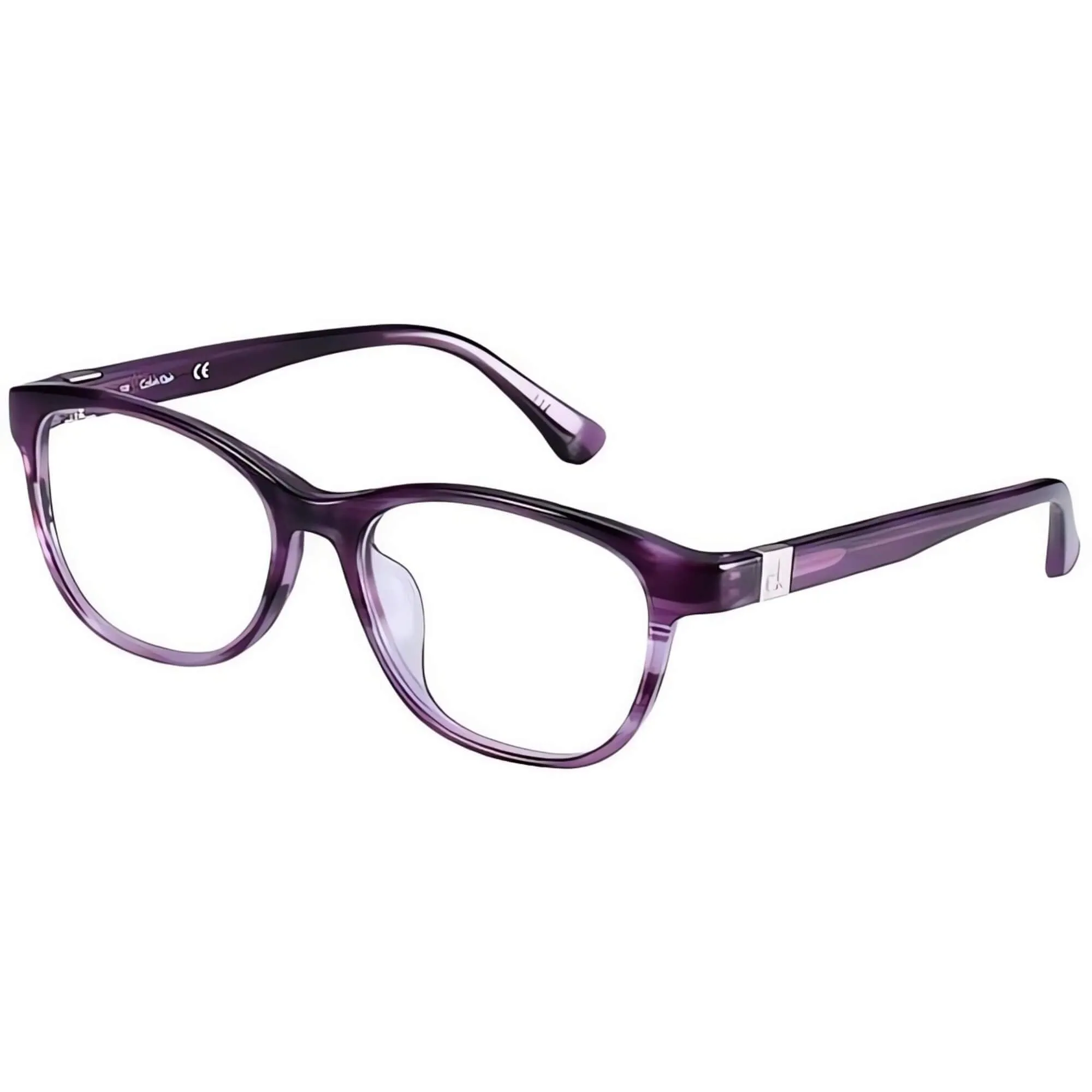 Calvin Klein Unisex Eyeglasses - Striped Violet Rectangular | CALVIN KLEIN CK5906A 480