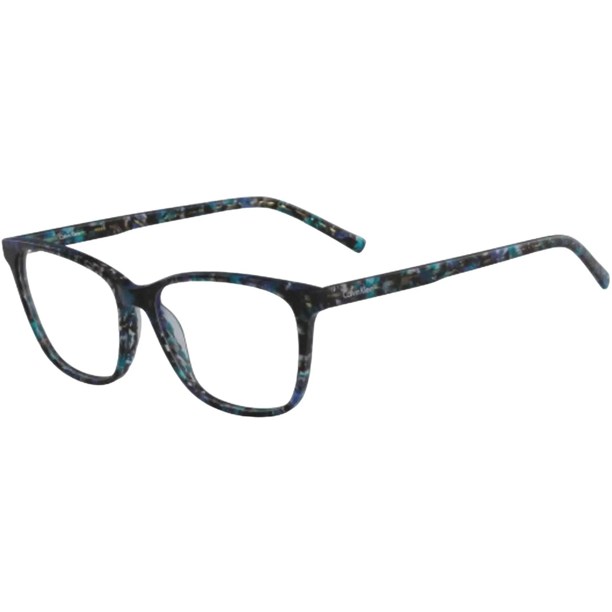 Calvin Klein Women's Eyeglasses - Blue Marble Plastic Square | CALVIN KLEIN 6010 432