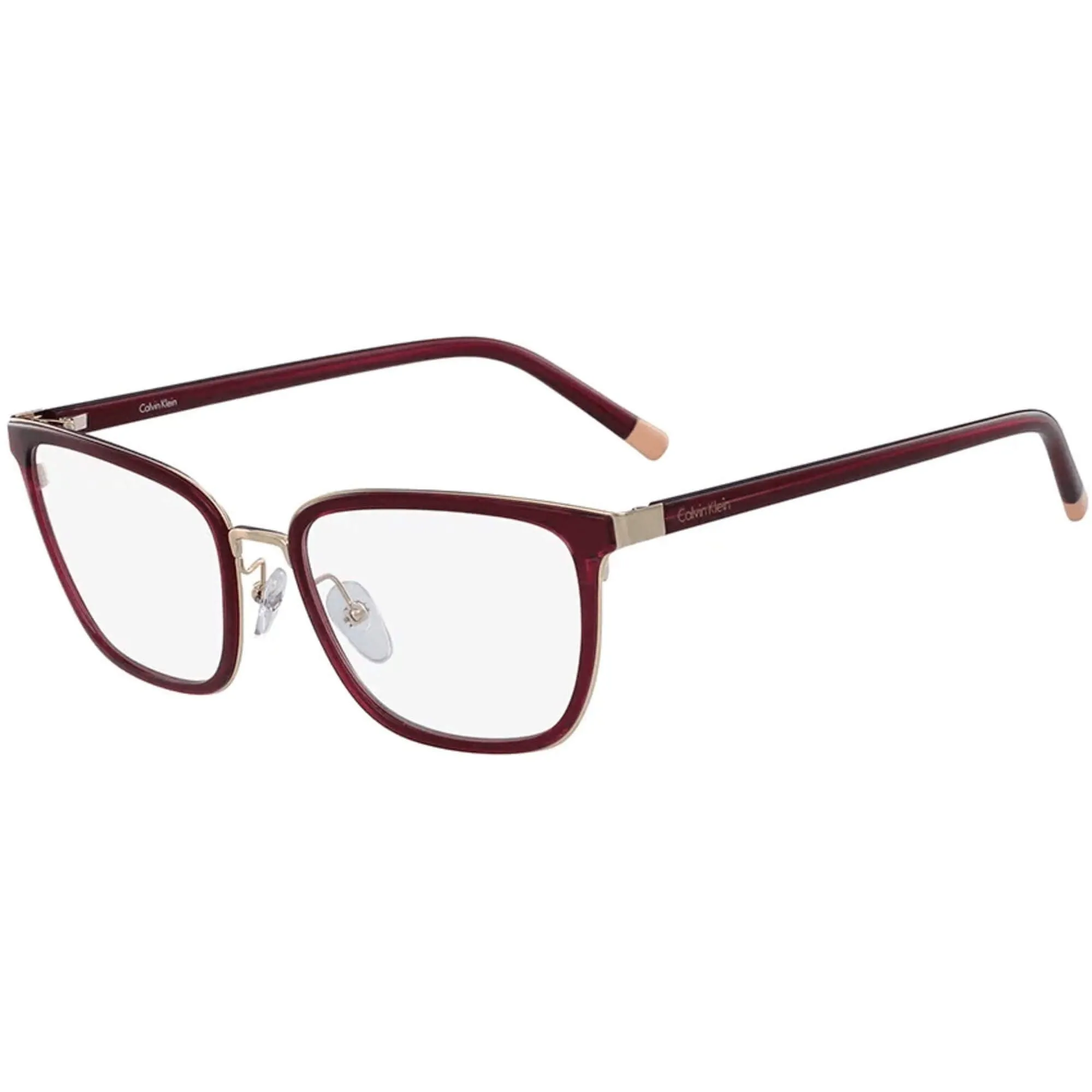 Calvin Klein Women's Eyeglasses - Wine Plastic Square Frame | CALVIN KLEIN CK5453 607