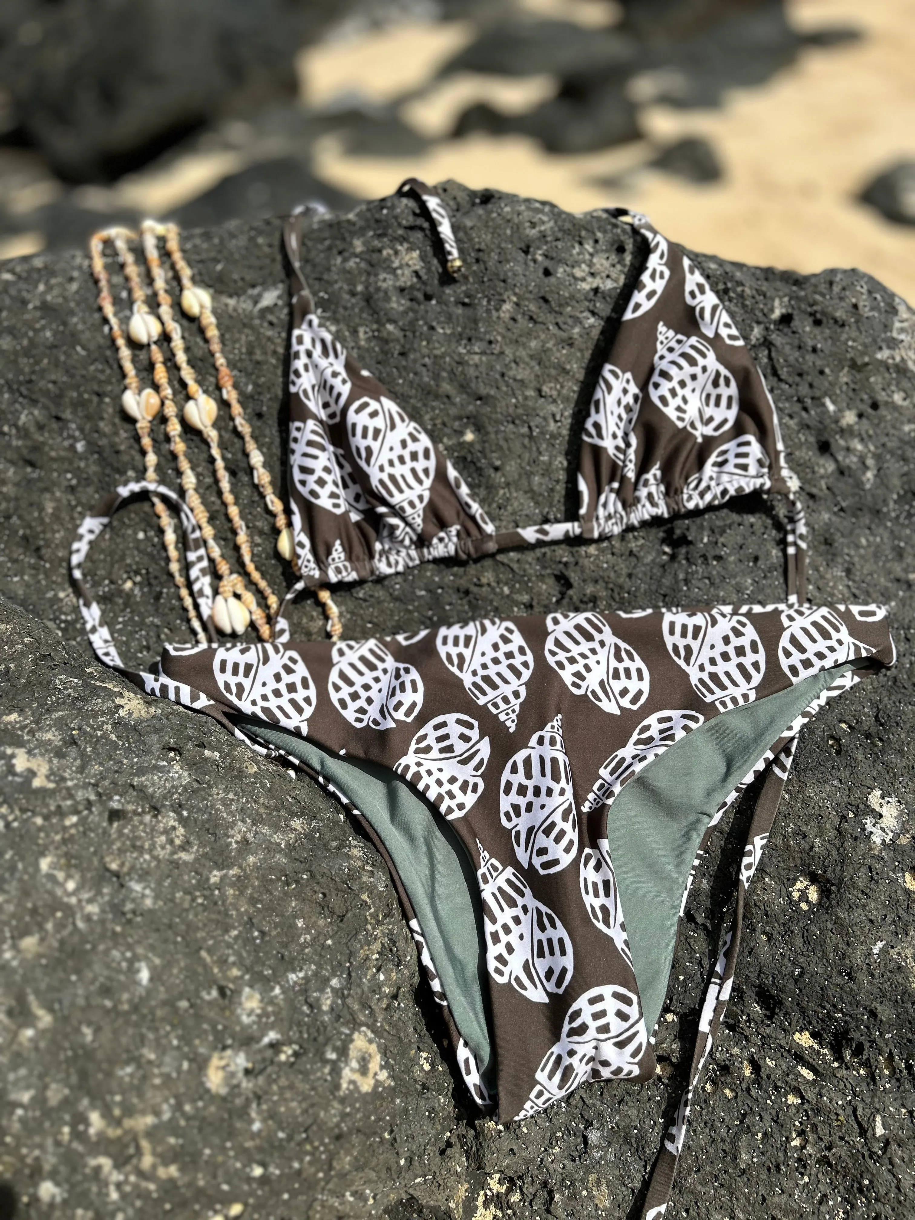 Camelia hipster bikini bottom-Shells