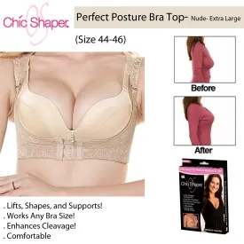 Chic Shaper Perfect Posture Bra Top-Nude Extra L(Size 44-46)