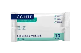 Conti® Bed Bathing Washcloth - Lightly Fragranced - 10 Cloths