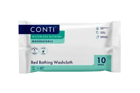 Conti® Maceratable Bed Bathing Washcloth - Fragrance Free - 10 Cloths