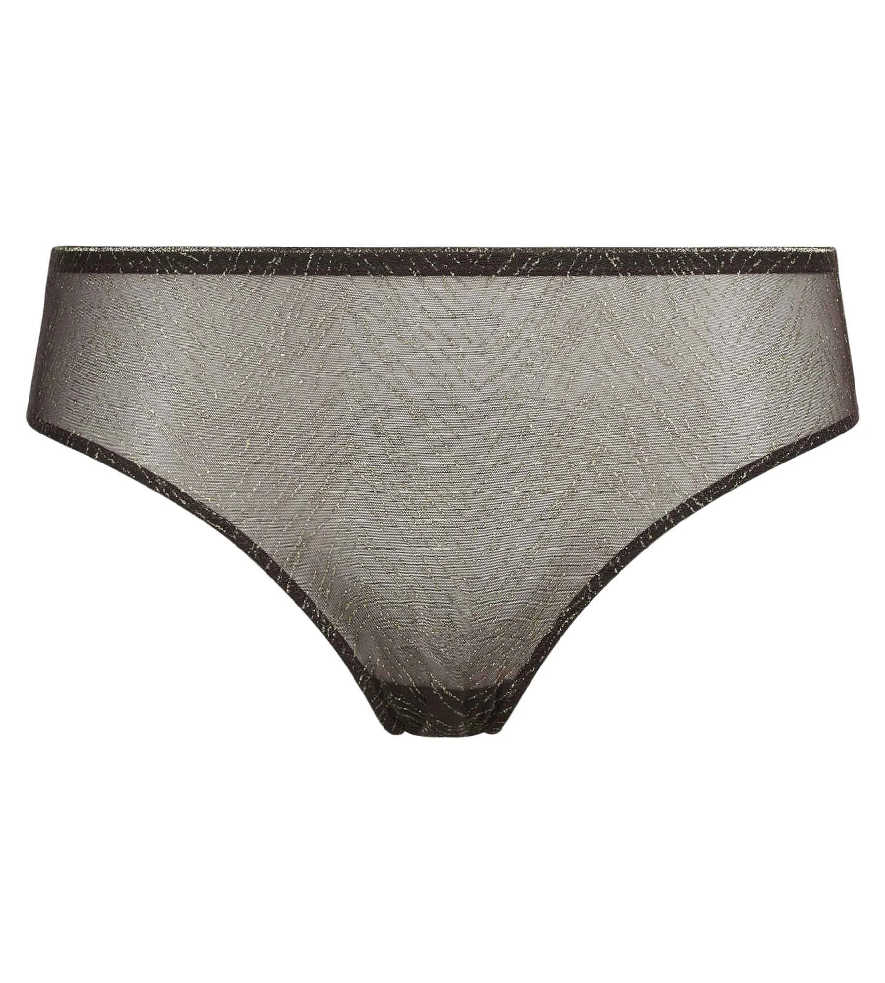 Culotte en tulle Chocolat et zébrures or Dim Generous Édition Limitée