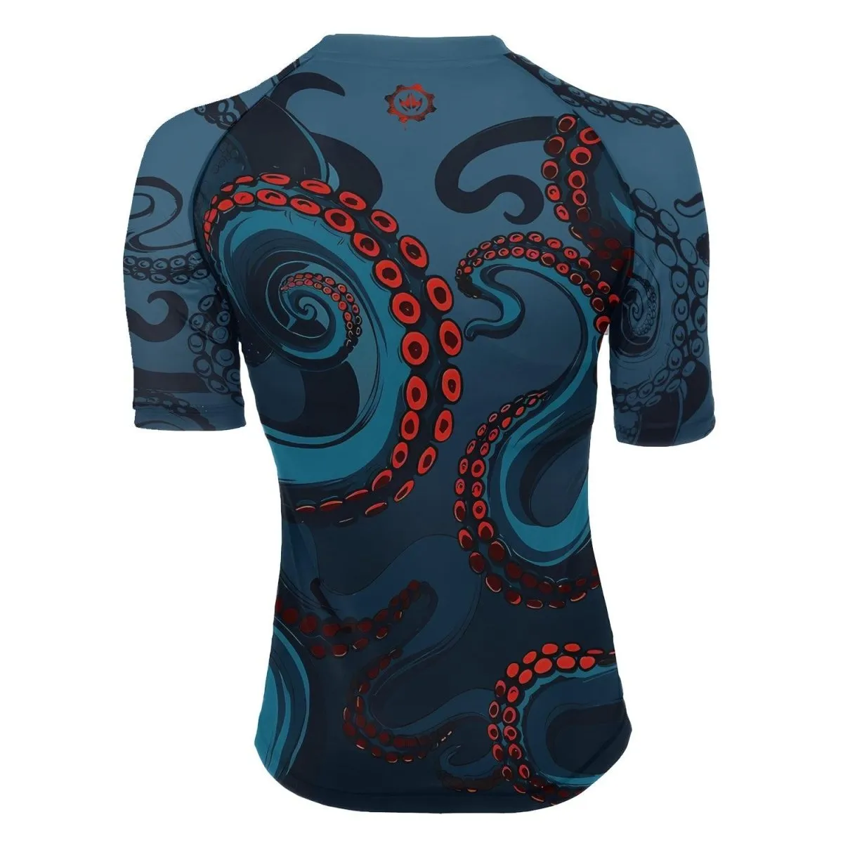 Dark Sea Octopus Women's Short Sleeve Rash Guard