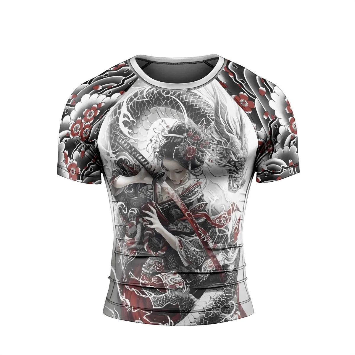 Dragon Geisha Men's Short Sleeve Rash Guard