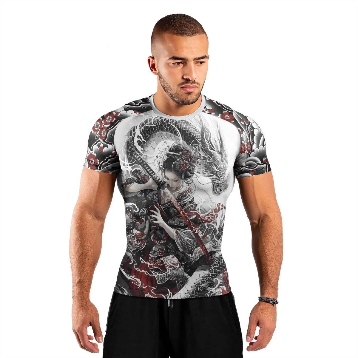 Dragon Geisha Men's Short Sleeve Rash Guard