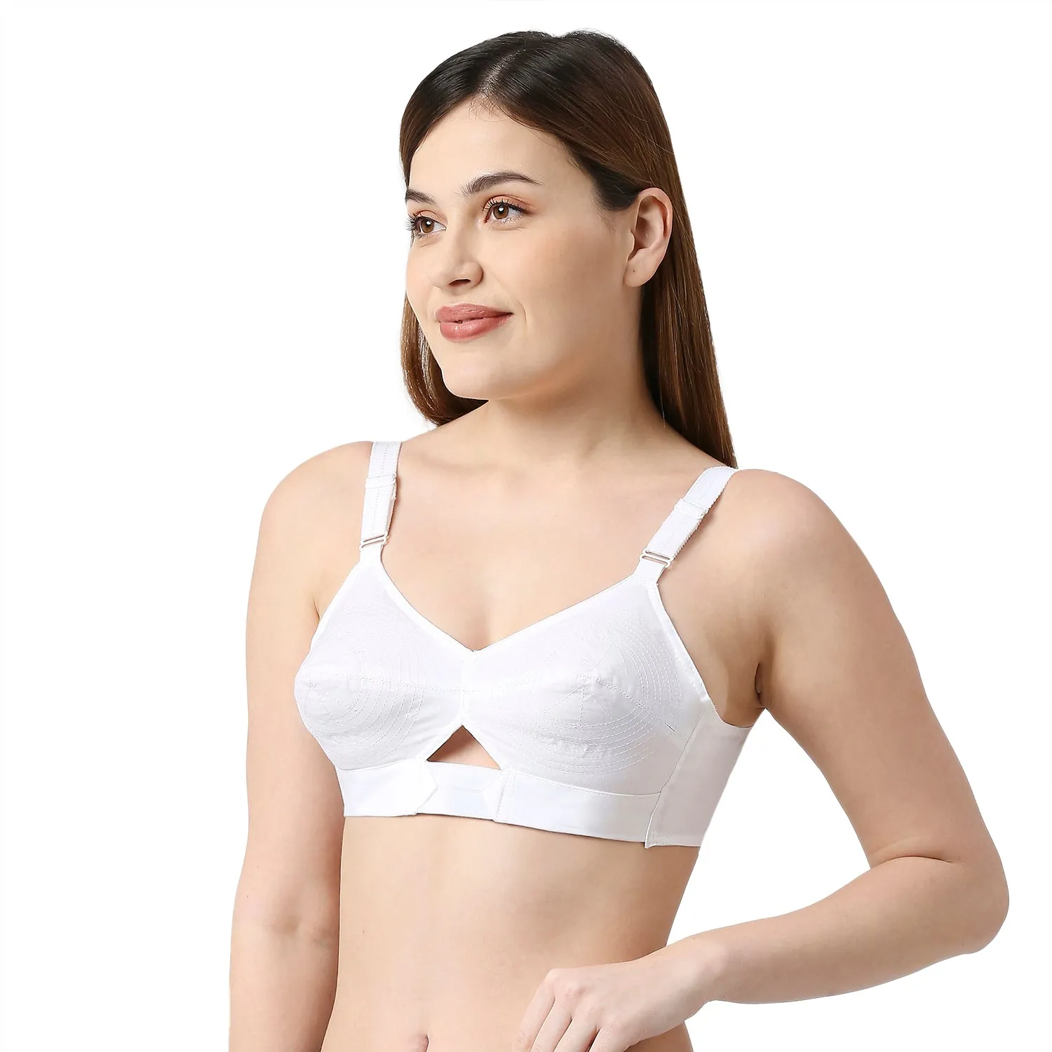 Dream s/s-Cotton Plain Bra  White