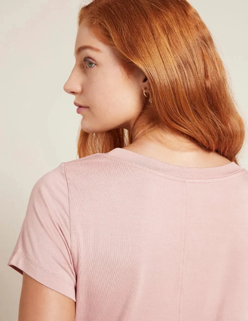 Dusty Pink Goodnight Women's Bamboo Sleep Tee