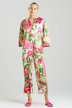 Enchanted Peony Satin Button Down PJ