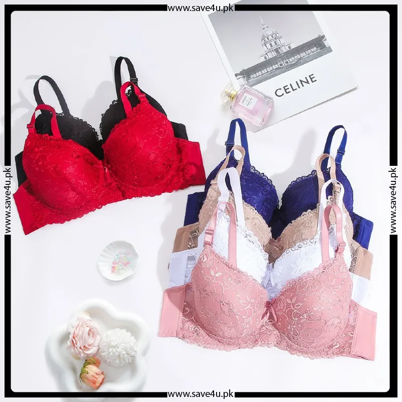 Exquisite Floral Lace Push Up Wired Bra