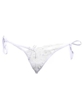 Fancy Rope Net Panty 8011 - White Bikini Type Underwear