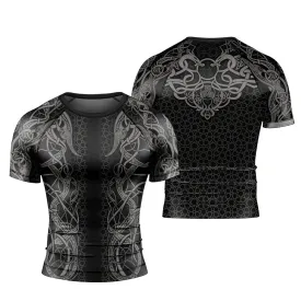 Fenrir Tattoo Viking Men's Short Sleeve Rash Guard