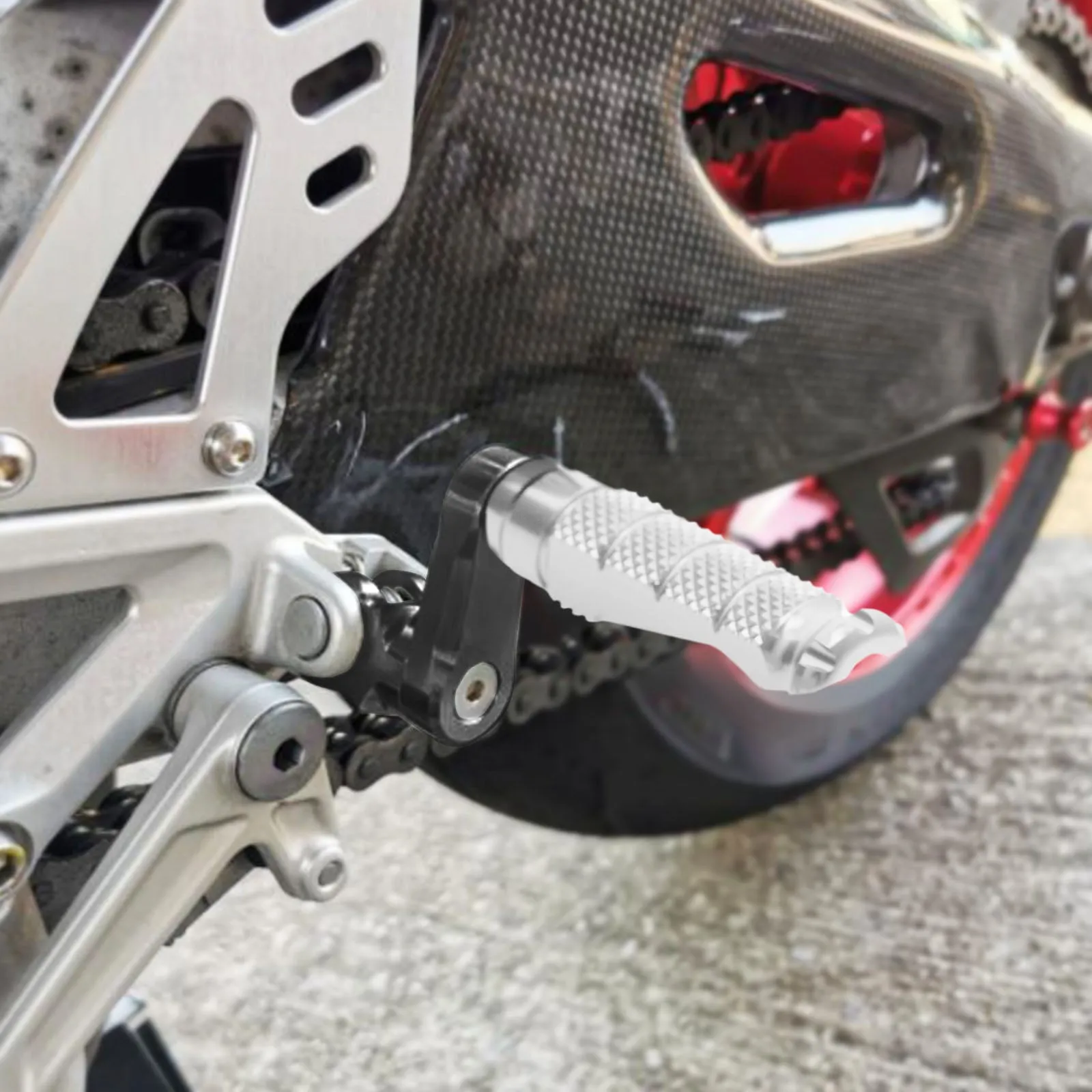 {Front}  Fits Triumph Daytona 675 Thruxton R R-FIGHT 40mm Adjustable Foot Pegs