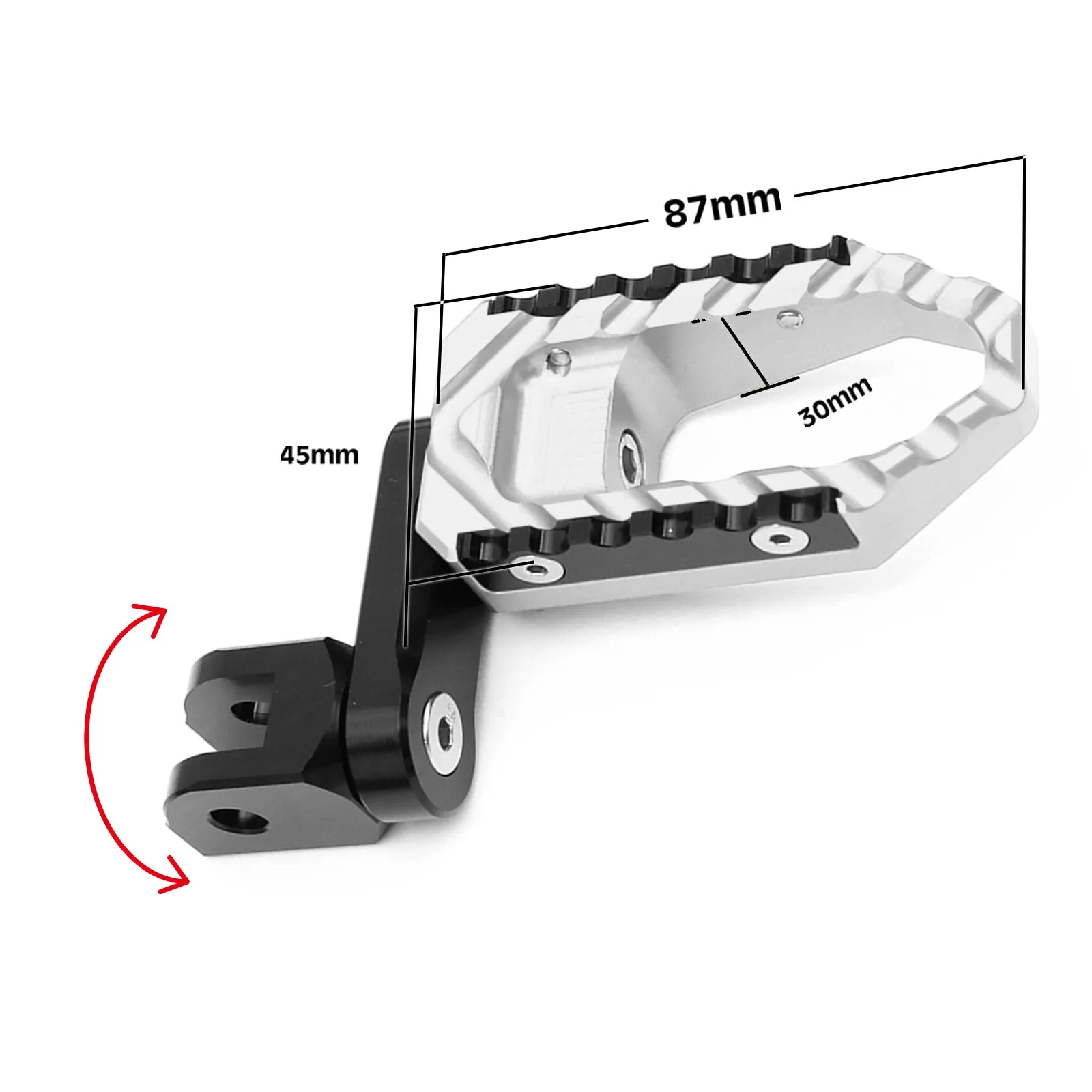 {Front}  Fits Triumph Speed Triple R Street Triple TRC Touring 40mm Adjustable Foot Pegs