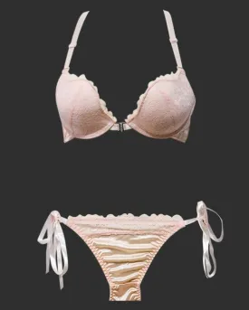 Front Open Pushup 8809 Skin Bra Panty Set ,Single Padded Wired Bra - 902 MiMi