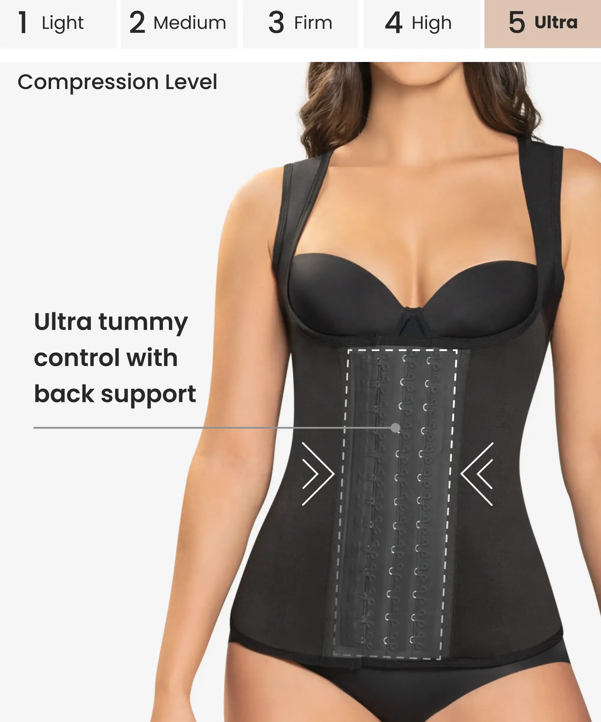 Full control body shaper vest - Style 1334