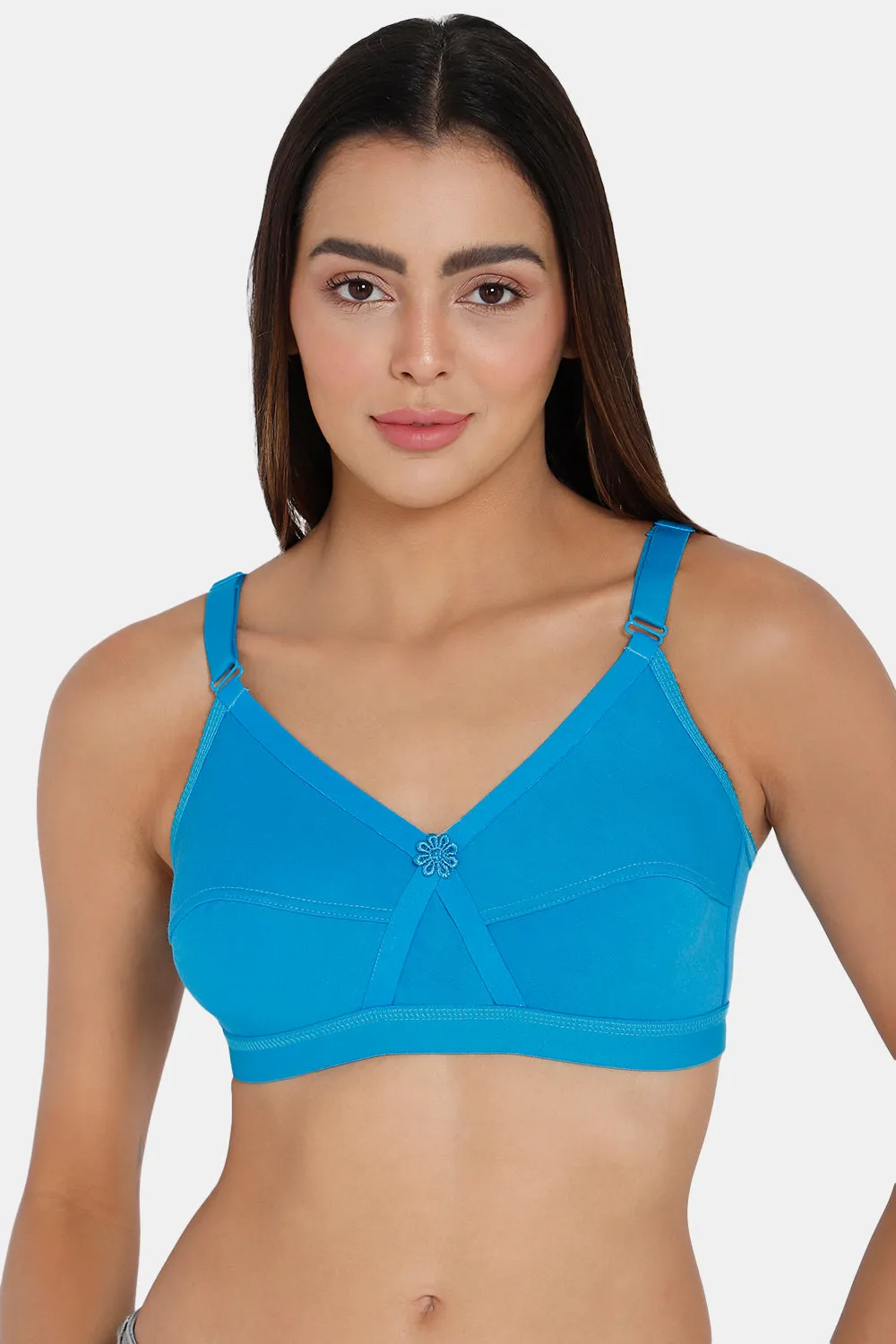 Full Coverage Non-Wired Non-Padded Back Closure Intimacy Blue Shade Brasserie - KRISS KROSS