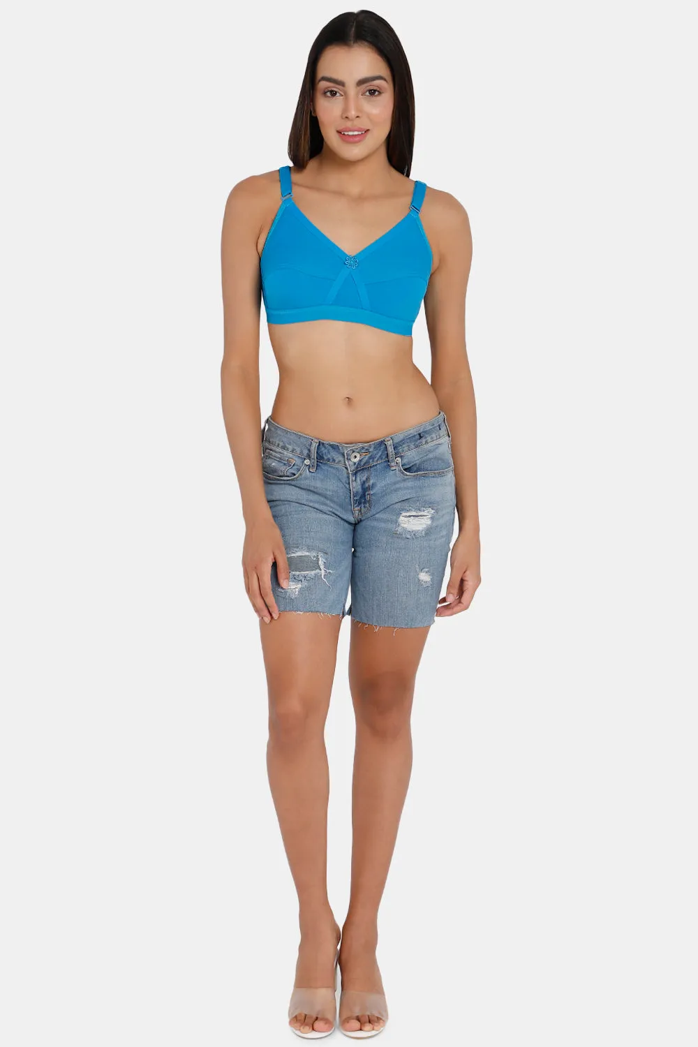 Full Coverage Non-Wired Non-Padded Back Closure Intimacy Blue Shade Brasserie - KRISS KROSS